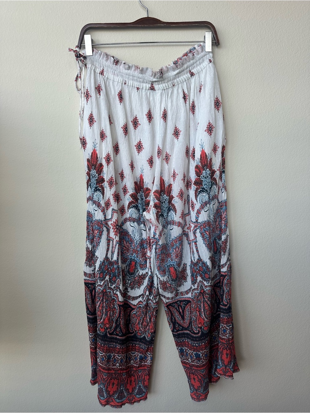 Free People Boho Wide Leg Flowy Pants Women’s Small 298 - Picture 2 of 6